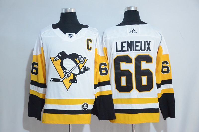 2017 NHL Pittsburgh Penguins 66 Lemieux white Adidas Stitched Jersey